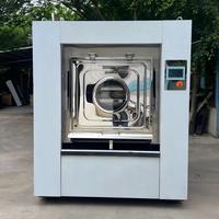 Nouvelle Laveuse-Extracteur Industrielle à Vapeur Robuste de 30 KG pour Blanchisserie Hospitalière, avec Barrière Sanitaire et Lavage en Acier Inoxydable