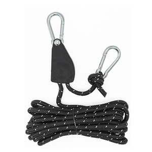 Outdoor Pulley Adjuster 6mm Thickened Rope Metal <b>Tent</b> Fastener With Plastic Grip For Camping Use - Product Image 2