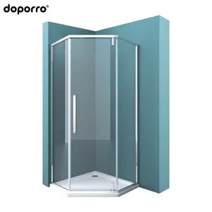 Doporro hinged दरवाजा आर्थिक स्पष्ट गिलास संलग्नक बौछार 900mm