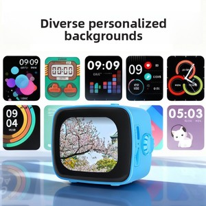Haut-parleur intelligent avec écran, synchronisation des paroles, réveil portable, carte TF intégrée, multilingue, haut-parleur cadeau - Product Image 4