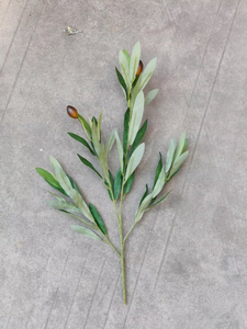 Tiges d'<span class=keywords><strong>olivier</strong></span> artificielles en plastique de 18 pouces pour la décoration intérieure de la maison ou du bureau, pour la fabrication de couronnes et la création de verdure DIY - Product Image 4