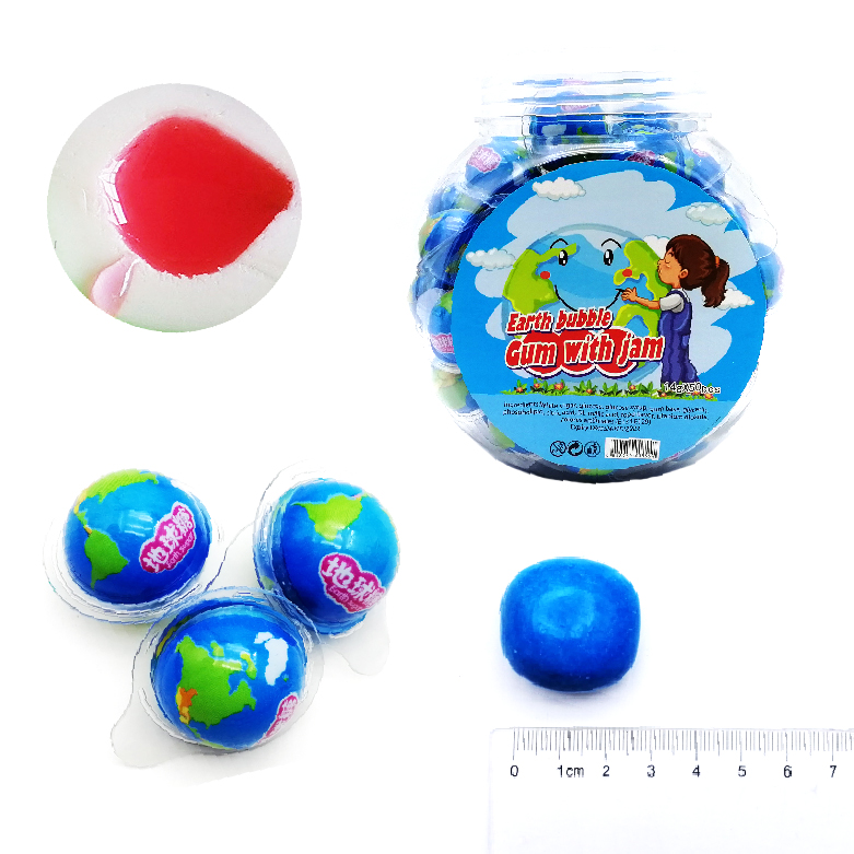 Джем заполнено жевательной резинке пузырь жевательной шарика
