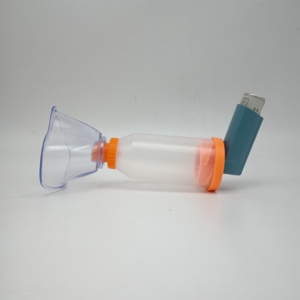 FFOG S10201 <span class=keywords><strong>Masque</strong></span> pour enfant <span class=keywords><strong>avec</strong></span> <span class=keywords><strong>chambre</strong></span> de dosage à valve, jetable, en silicone antistatique, orange, certifié CE - Product Image 3