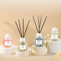 Décoration d'intérieur, diffuseur d'huiles essentielles en verre DIY, ensemble avec parfum longue durée, écologique et sans alcool