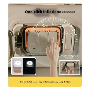 2-in-1 Inflatable PVC Sofa <strong>Bed</strong> Flocking Cover Portable Foldable Chair Mattress Camping Lounge Air Couch for Home Outdoor <strong>Travel</strong> - Product Image 4