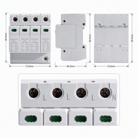Dispositif de protection contre les surtensions 4P SPD 385V 20KA 40KA Rail DIN Parafoudre AC Protecteur de surtension basse tension
