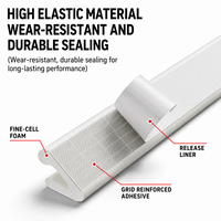 Bande d'étanchéité en mousse PU de haute qualité, flexible, compressible, imperméable et anti-poussière pour la protection des interstices des portes et fenêtres en bois