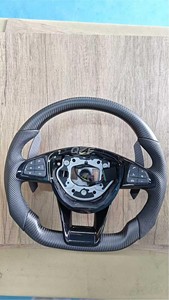 Volant en cuir véritable pour <span class=keywords><strong>Mercedes</strong></span>-Benz AMG, compatible avec <span class=keywords><strong>Mercedes</strong></span> Benz AMG GT CL CLS CLA E S C3663 C43 ML <span class=keywords><strong>SL</strong></span> X205 206 - Product Image 2