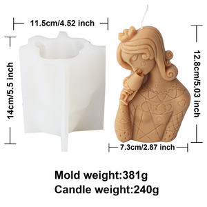 Moule en silicone pour <span class=keywords><strong>bougie</strong></span>, carte à jouer 3D, statue de femme tenant un verre de vin, roi de clubs, as, pique, cœur, reine, abstrait - Product Image 6