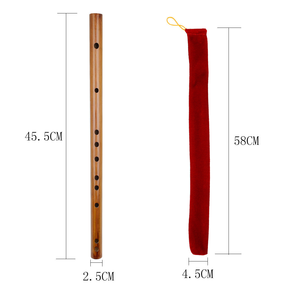 Flûtes En Bambou Faites Main - Artisanat Pérou - 12x8cm - Instrument Traditionnel Décoratif