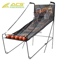 Arcade Craft Studio ACS-0259-S Simulateur de tir au basket-ball pliable en métal, machine de jeu d'arcade pour salle de sport intérieure, version anglaise