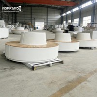 Banc de jardin en forme de lèvre GRC