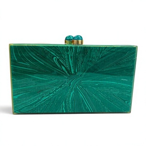 Pochette en malachite naturelle |   Minaudière artisanale Sunburst |   Sac de soirée de luxe décontracté pour femme, idéal pour mariage et cérémonie - Product Image 1