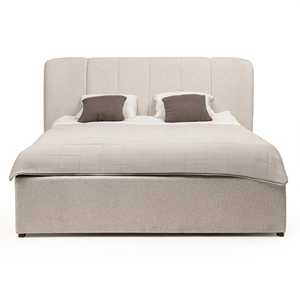 <span class=keywords><strong>Cama</strong></span> Doble Tapizada 160x200 con Espacio de Almacenamiento en Color Beige - Product Image 1