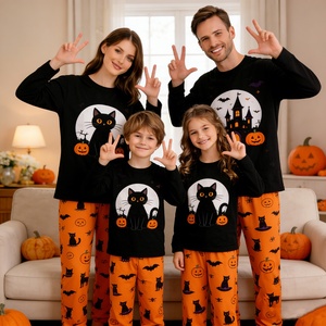Custom <strong>Family</strong> Pajamas Halloween <strong>Family</strong> <strong>Matching</strong> Pajamas Set Holiday Printed Cotton Sleepwear <strong>Pj</strong> Set - Product Image 2