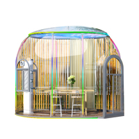 Maison dôme étanche maison à bulles extérieure en Polycarbonate maison dôme de Camping maison Glamping géodésique ovale étoile chambre dôme maison ensemble entier