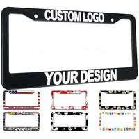 Cadre de plaque d'immatriculation de voiture personnalisé avec logo textuel, en alliage de haute qualité, créatif et décoratif