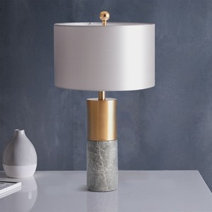 Modern Marble <b>Table</b> <b>Lamp</b> With Gold <b>Base</b> E27 Led Light Source For Living Room Bedroom Desk Lighting - Product Image 2