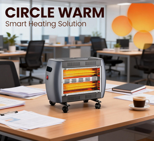 Chauffage électrique au quartz autonome 2000W, couverture de 230-275 m², protection contre la surchauffe, chauffage rapide, certifié SAA/ETL - Product Image 1