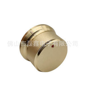 Leixin Aluminum Alloy Potentiometer Knob Cap 30x18mm Gold <b>Sandblasted</b> Red Label Inner Hole 6mm - Product Image 2