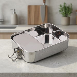 Stainless Steel <b>Lunch</b> <b>Box</b> with Snacks Container - Product Image 3