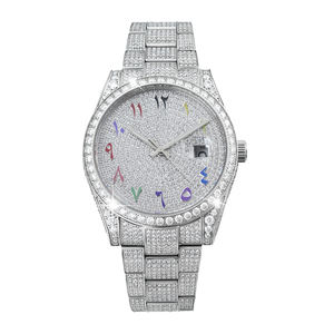นาฬิกากลไกอัตโนมัติสำหรับผู้ชายทำจากสเตนเลสหน้าปัดเพชรแสดงลักษณะฮิปฮอป VVS Moissanite สุดหรู - Product Image 6