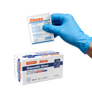 Premium-Nitril handschuhe in Lebensmittel qualität, 2-Pack einzeln verpackt-Einweg-, tragbar-und chemikalien beständig für das Catering - Product Image 1