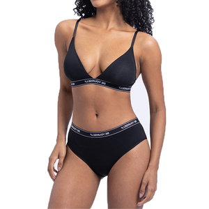 Kunden spezifisches Logo Triangle Cup Unterwäsche Elastizität Sport Push up Haut freundliches BH-<span class=keywords><strong>Set</strong></span> Nahtlos Kein Stahlring Dessous Sexy BH