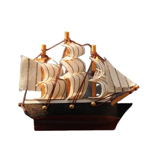 Créatif En Bois Réfrigérateur Autocollant Simulation Voilier Modèle Aimant de Réfrigérateur Design Mixte - Product Image 1