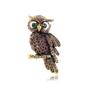 Haute qualité luxe strass hibou broche hommes femmes épingles <span class=keywords><strong>à</strong></span> <span class=keywords><strong>linge</strong></span> accessoires Vintage hibou Corsage - Product Image 2