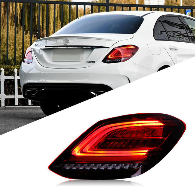 Mercedes-Benz C-Class W205 Tail Light Assembly C180 C200 Modified New LED Running Lights Dynamic Flowing Turn Signals WLJ 4000K