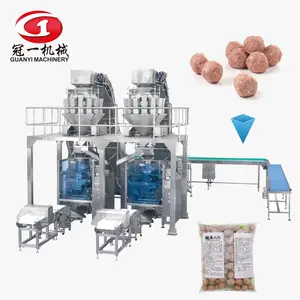 गोमांस सूअर का मांस मछली गेंदों Zhurou जमे हुए भोजन खड़ी वजन Quantifying और भरने बहु-कार्यात्मक स्वत: पैकेजिंग मशीन