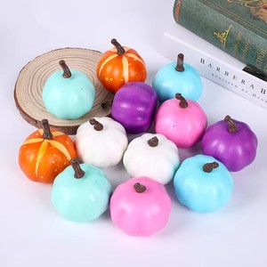 Wholesale Vintage Artificial Foam Pumpkins Lifelike Carving Halloween Easter Decor Realistic Round Lights - Product Image 2