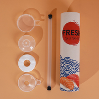 Tube en carton biodégradable de qualité alimentaire pour sushis, prêt à l'emploi, avec système push-up