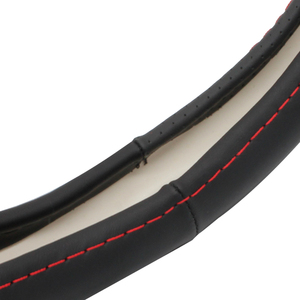 Accesorios de coche, cubiertas de volante de cuero genuino Premium, accesorios de coche, decoración <span class=keywords><strong>interior</strong></span>, cubierta de volante de coche, negro - Product Image 4