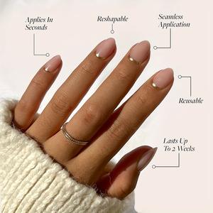 Alta Calidad Prensa En <span class=keywords><strong>Uñas</strong></span> Almendra Clavos Cortos Prensa Ons Con Diseño De Lámina De Oro, 30 Trajes Qice Mayorista De Fábrica - Product Image 2