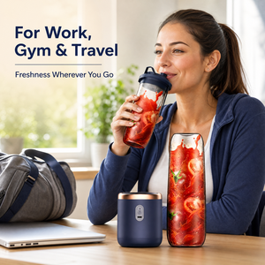 <span class=keywords><strong>Licuadora</strong></span> Portátil Mini Eléctrica para Smoothies de Frutas, Extractor de Jugos, Procesador de Alimentos con Cuchillas de Acero Inoxidable y Plástico PC para Uso Doméstico - Product Image 6