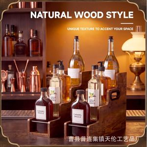 Cross-border wooden spice and condiment <b>rack</b>, wine display <b>rack</b>, tiered storage and organization <b>rack</b>, multi-layer desktop <b>shelf</b> - Product Image 3