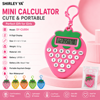 Calculatrice électronique en forme de fraise à 8 chiffres, alimentée par piles, en plastique, pour la promotion des enfants - Vente en gros