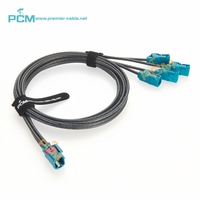 Quad Mini Fakra mâle à Fakra femelle câble coaxial automobile 4-en-1 Original TE Z-Code pour Infotainment affichage de démarrage à distance ADAS