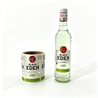 Étiquettes personnalisées en papier kraft auto-adhésives imperméables pour bouteilles de vin, autocollants pour liqueur Black Eden Lime, impression mate/brillante personnalisée