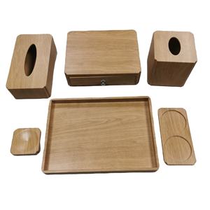 Eco Hotel Amenities Set Tissue Box Set Room Equipment Hotel <b>Bathroom</b> Wooden Amenities <b>Decor</b> Set - Product Image 1