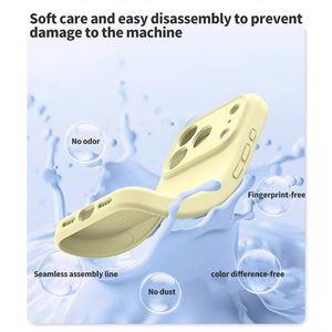 Custodia per telefono in Silicone morbido liquido per <span class=keywords><strong>iPhone</strong></span> 11 12 13 <span class=keywords><strong>14</strong></span> 15 16 <span class=keywords><strong>Pro</strong></span> <span class=keywords><strong>Max</strong></span> 17 Air tinta unita AI pulsante Cover del telefono - Product Image 5