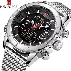 Reloj de Pulsera Digital para Hombre, con Indicador de Semana, Correa de Acero Inoxidable Clásica, Analógico y Digital, para Negocios - Product Image 5