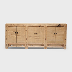Factory Direct Durable Multifunction Solid Wood <b>Sideboard</b> Cabinet Customizable Finish Modern Design Dining <b>Kitchen</b> Storage - Product Image 1