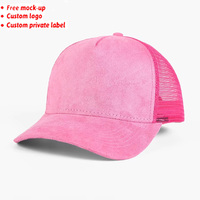 Sombrero de conductor de camión de verano personalizado con bordado 3D de terciopelo y tela de lona logotipo personalizado gorra de béisbol esencial