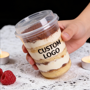 Gobelets en plastique pour desserts, crème glacée, 360 ml, 125 ml, 18 oz, contenants jetables pour servir des desserts - Product Image 2