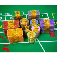 Set di fiches da poker Premium Round 45mm 50mm chip French Three-Tier Fantasy Colorful Casino Chips Set