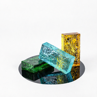 Brique de verre cristallin solide de haute pureté K9, bloc de verre étanche et anti-rayures, séparateur d'intimité pour salon et écran d'entrée