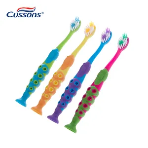 High quality ISO CE approved child suction cup base standing toothbrush for kids